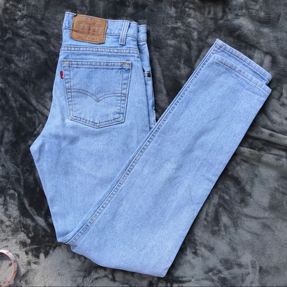 🐾SOLD🐾vintage Levi’s 512 Light Wash Denim Jeans - Picture 7 of 8